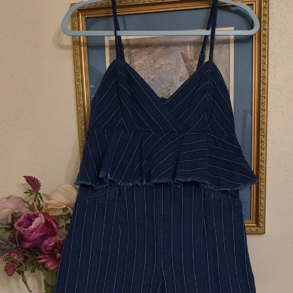 Anthropologie Pinstripe Jumpsuit - Picture 7 of 10